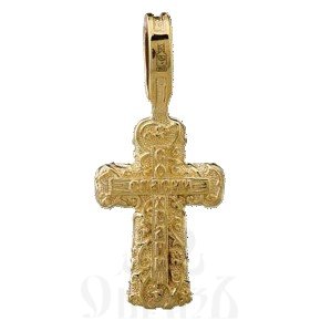 золотой крест с молитвой "спаси и сохрани" 585 проба желтого цвета (арт. 40205)