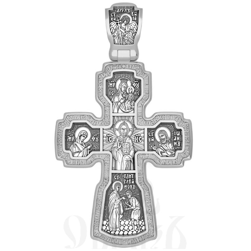 крест целители, серебро 925 проба с платинированием (арт. 17.068р)